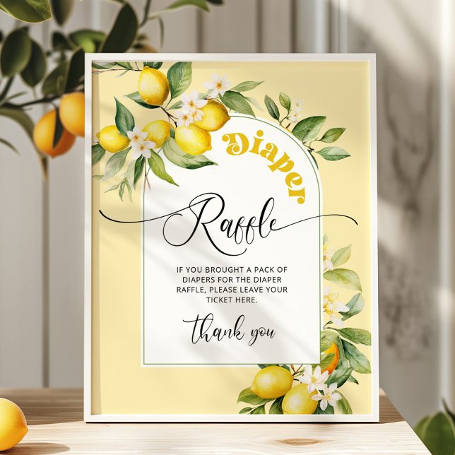 Lemon Arch Diaper raffle Baby dusch Poster (Skapare uppladdad)