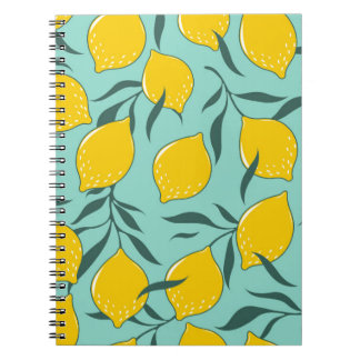 Lemon Art Mode Abstrakt, sömlös Anteckningsbok