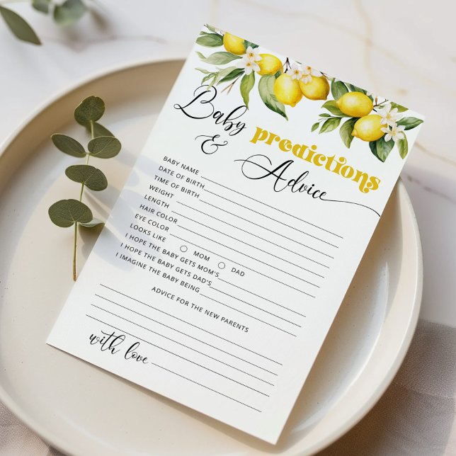 Lemon Baby-förutsägelser och rådgivningskort (Skapare uppladdad)