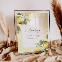 Lemon Baby Shower-Anpassningsbar - skylt