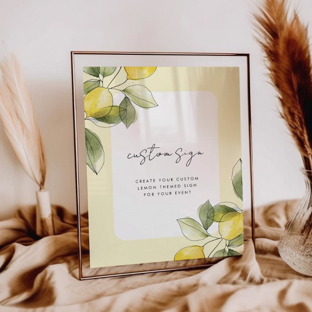 Lemon Baby Shower-Anpassningsbar - skylt (Skapare uppladdad)