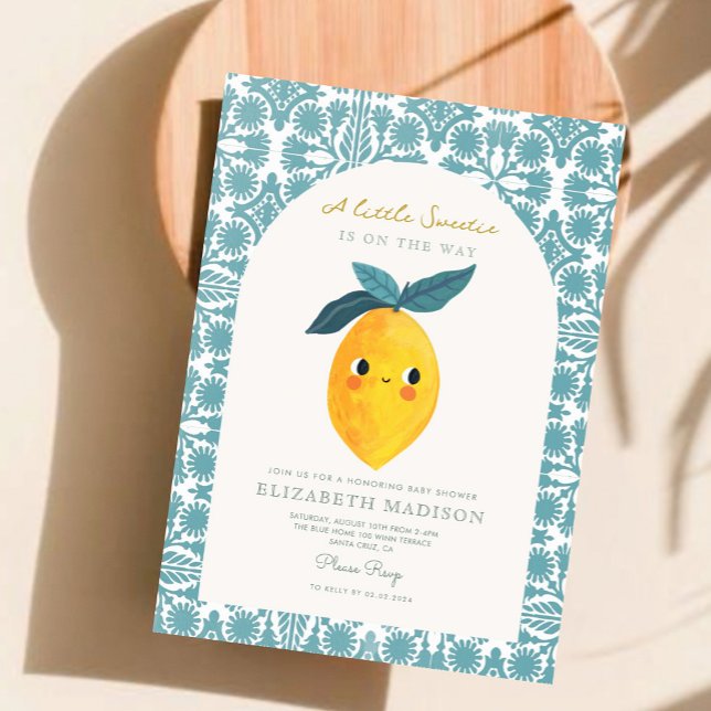 Lemon Baby Shower är som en liten flicka. Inbjudningar (Skapare uppladdad)