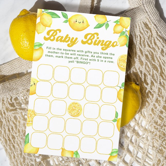 Lemon Baby Shower Baby Bingo Game (Skapare uppladdad)