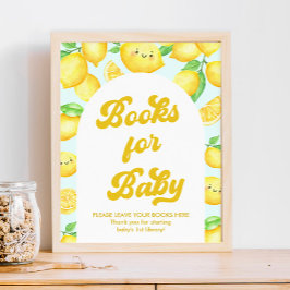 Lemon Baby Shower Bokar för Baby Poster