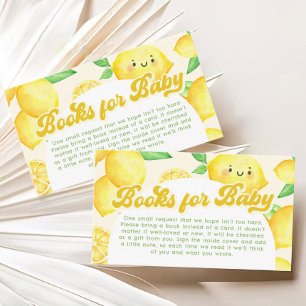 Lemon Baby Shower Bokar för Baby Tilläggskort