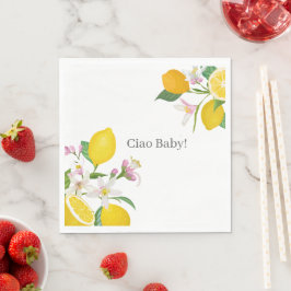 Lemon Baby Shower, Ciao Baby, italienska Theme Pappersservett