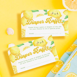 Lemon Baby Shower Diaper Raffle Biljett Tilläggskort