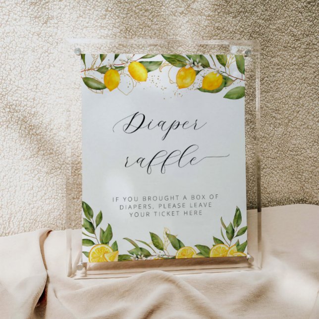 Lemon Baby Shower Diaper Raffle Poster (Skapare uppladdad)
