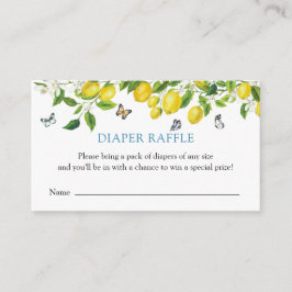Lemon Baby Shower Diaper Raffle Tilläggskort