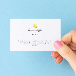 Lemon Baby Shower-Elegant - minimalistisk dyaper R Tilläggskort