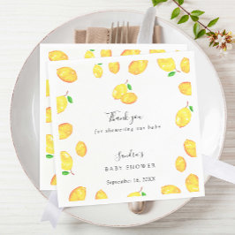 Lemon Baby Shower Elegant Tack för Ram Pappersservett