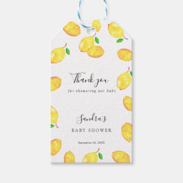 Lemon Baby Shower Elegant Tack för Ram Presentetikett