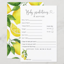 Lemon Baby Shower Förutsägelser Råd