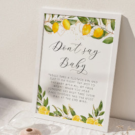 Lemon Baby Shower från BrightStor säger inte Baby Poster