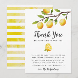 Lemon Baby Shower Gender Neutral Tack Kort