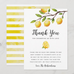 Lemon Baby Shower Gender Neutral Tack Kort