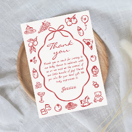 Lemon Baby Shower hand plockade Tack Kort