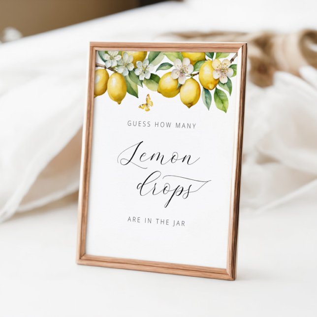 Lemon Baby Shower hur många Lemon-droppar Poster (Skapare uppladdad)
