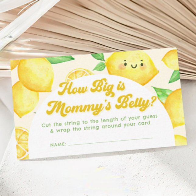 Lemon Baby Shower Hur Stor Mammas Buklek Game Tilläggskort (Skapare uppladdad)