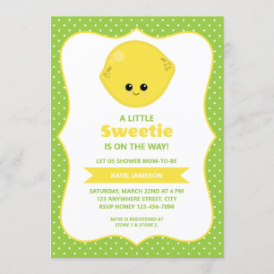 Lemon Baby Shower Inbjudningar
