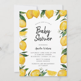 Lemon Baby Shower Inbjudningar
