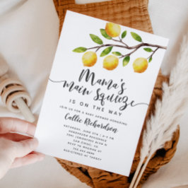Lemon Baby Shower Mamma Main Squeeze-inbjudan Inbjudningar