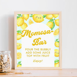 Lemon Baby Shower Momosa Pub Poster