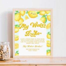 Lemon Baby Shower My Vatten Fattigt spel Poster