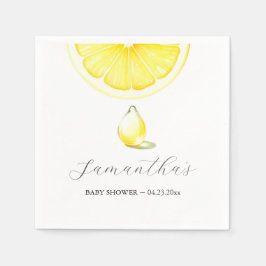 Lemon Baby Shower Pappersservett