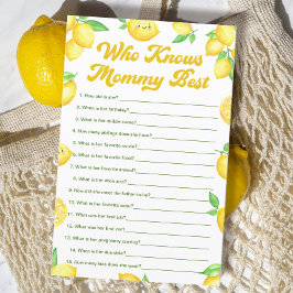 Lemon Baby Shower som känner Mammans bästa spel