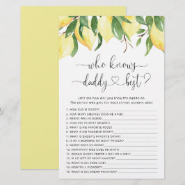 Lemon Baby Shower-spel för vattenfärg