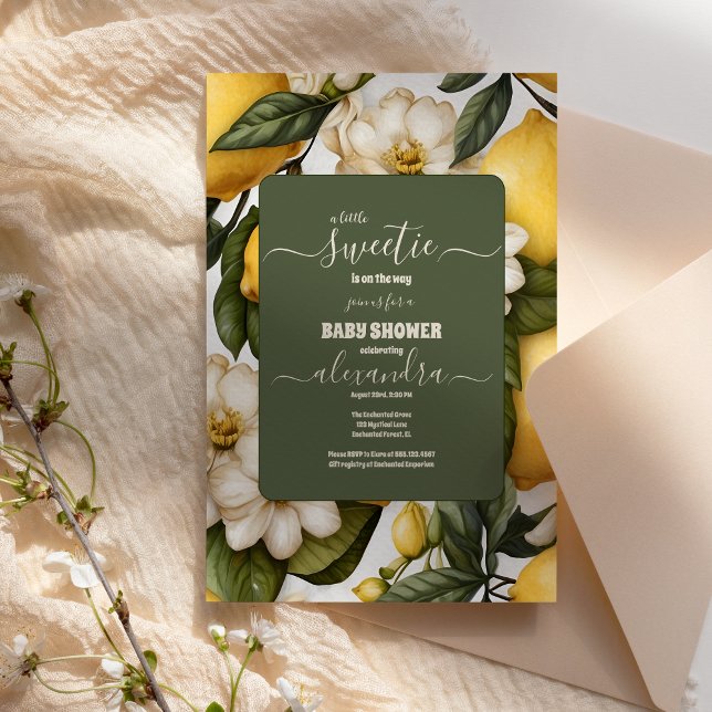 Lemon Baby Shower Sunshine Lemonade Summer Citrus Inbjudningar (Skapare uppladdad)