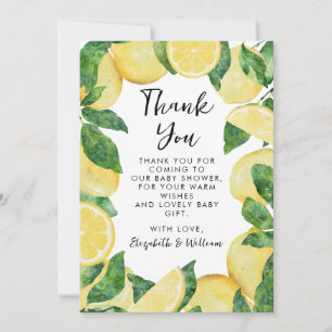 Lemon Baby Shower Tack Kort