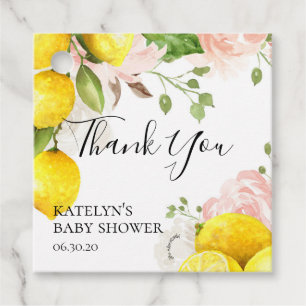 Lemon Baby Shower Tack Party Märkre Gåvor Etiketter