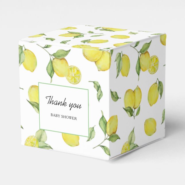 Lemon Baby Shower Tack Presentaskar (Framsidan Sidan)