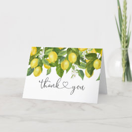 Lemon Baby Shower - tackkort