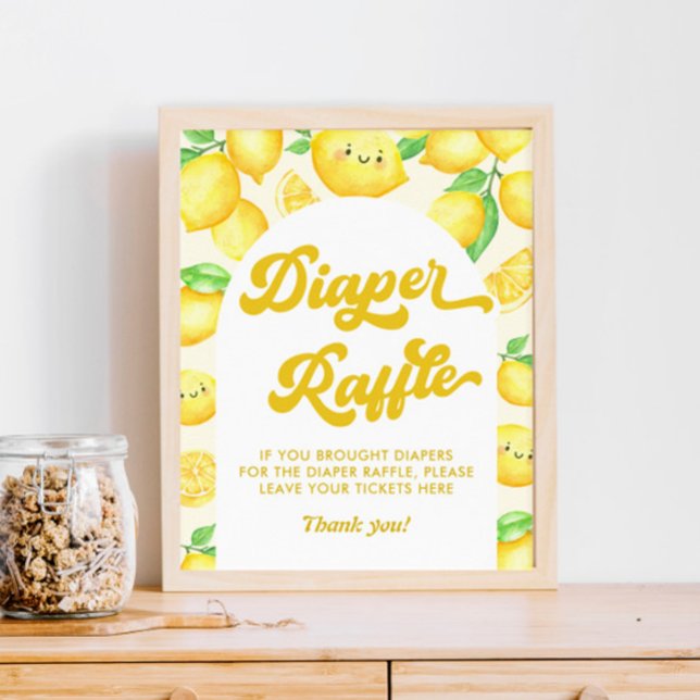 Lemon Baby Shower-tema Diaper Raffle Poster (Skapare uppladdad)