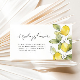 Lemon Baby Shower Visning Shower Tilläggskort