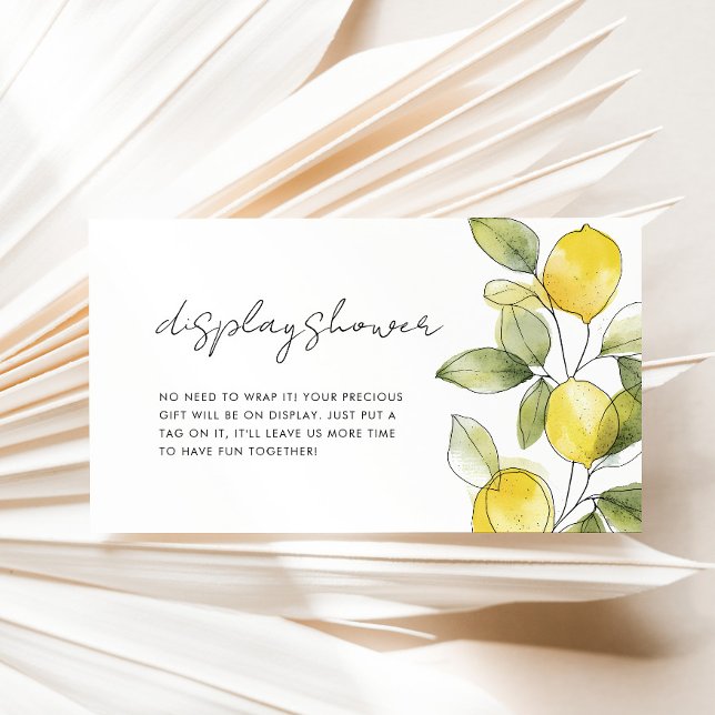 Lemon Baby Shower Visning Shower Tilläggskort (Skapare uppladdad)