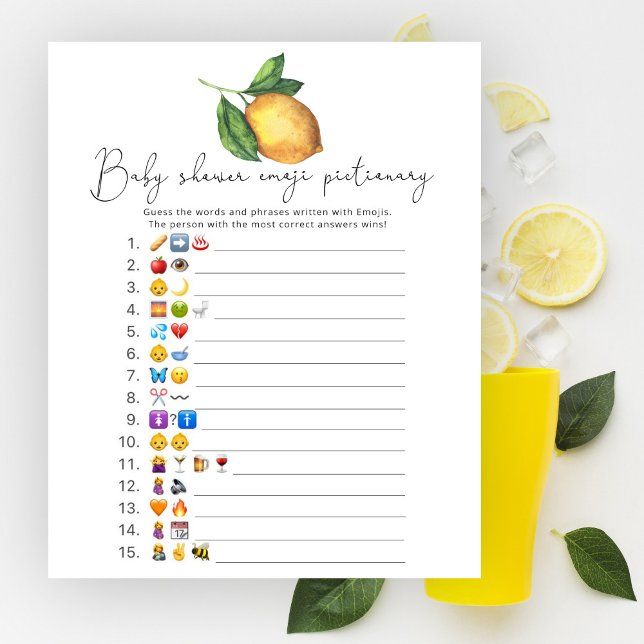 Lemon babydusch Emoji bild-spelet (Skapare uppladdad)