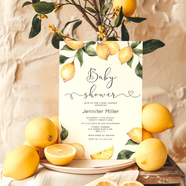 Lemon babydusch inbjudningar (Skapare uppladdad)