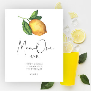 Lemon babydusch Momosa pub Poster