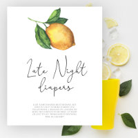 Lemon babydusch Sate night Diaper match