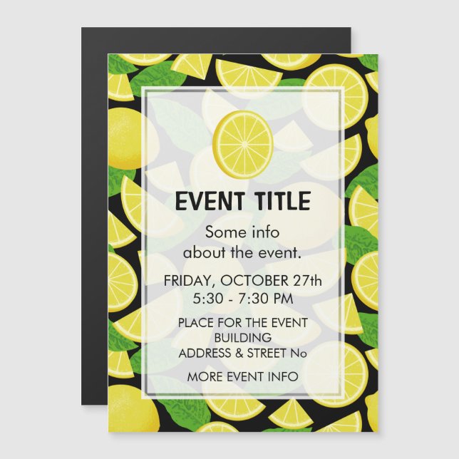 Lemon-bakgrund (Fram/baksida)