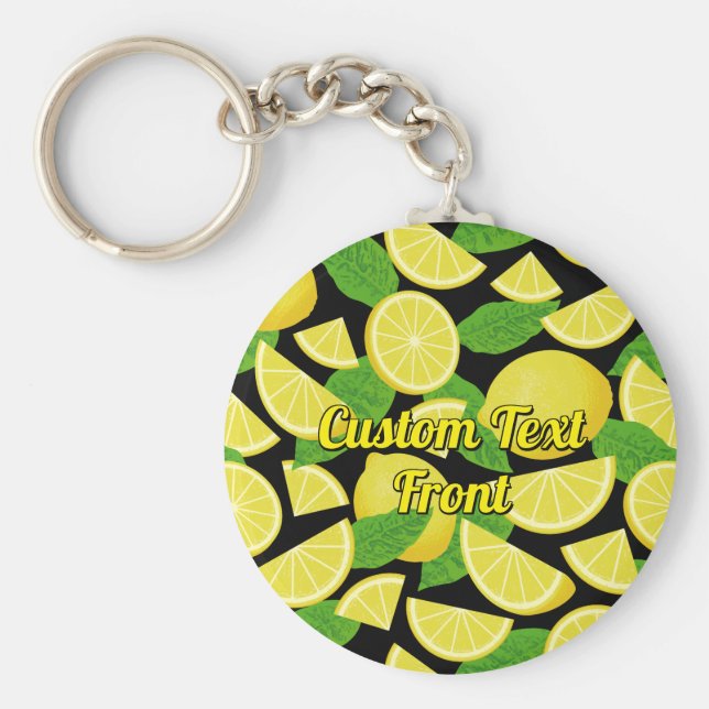 Lemon-bakgrund Nyckelring (Framsidan)