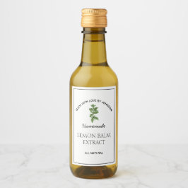 Lemon Balm Extract-etikett Vinetikett
