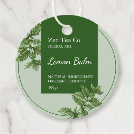 Lemon Balm Herbal Tea Business Märkre Gåvor Etiketter