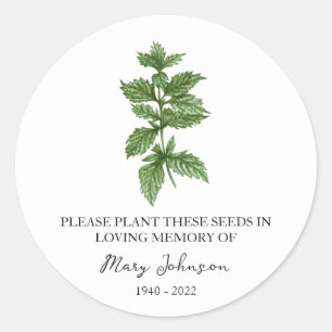 Lemon Balm Memorial - underjordiska förslutningspa Runt Klistermärke