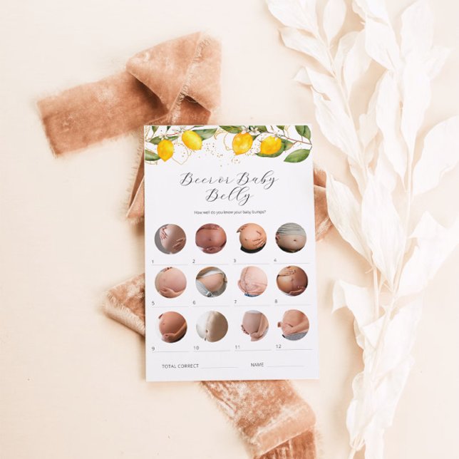 Lemon Beer eller Baby Belly Baby Shower-spel  (Skapare uppladdad)