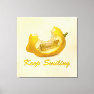 Lemon - Behålla Smiling Canvastryck